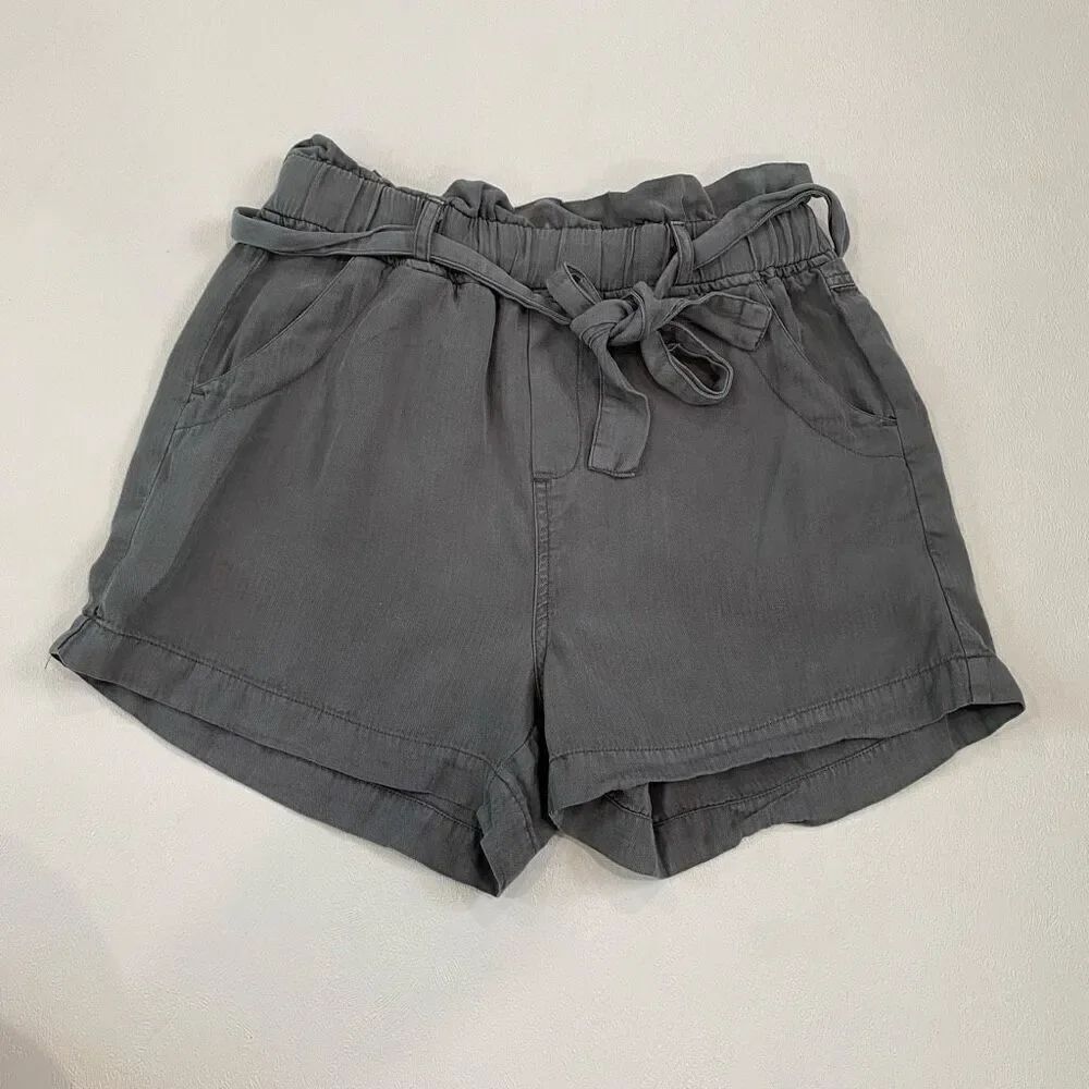 Thread & Supply Gray Paperbag Waist Tie Shorts Size Small